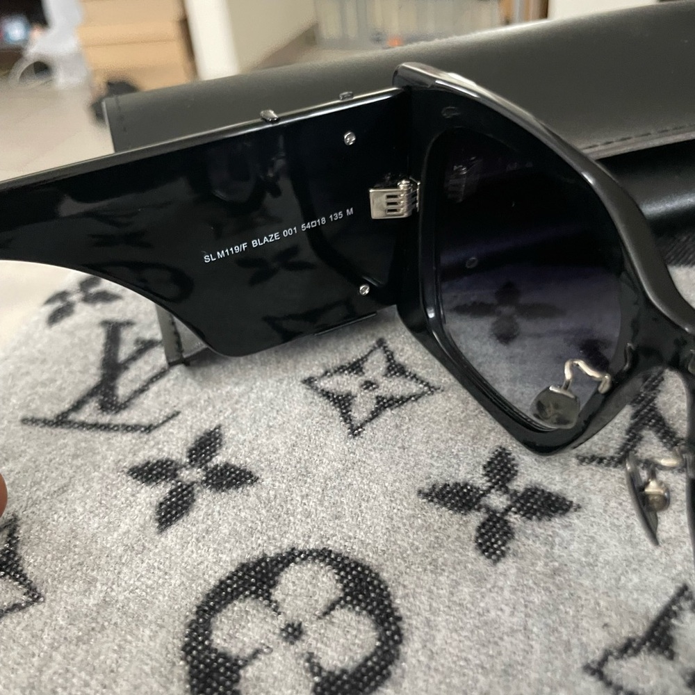 Saint Laurent Glossy Black Sunglasses - Picture 3 of 7